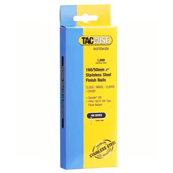 Tacwise Finish Nails - Straight 16g S/Steel