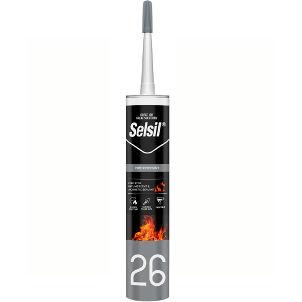 Selsil Fire Stop Acoustic Intumescent Sealant White 280ml