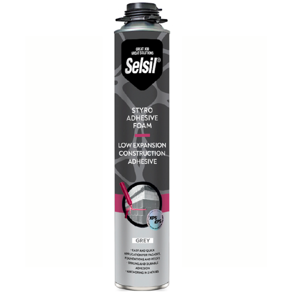 Selsil Styro Construction Adhesive Boardfix Foam 750ml